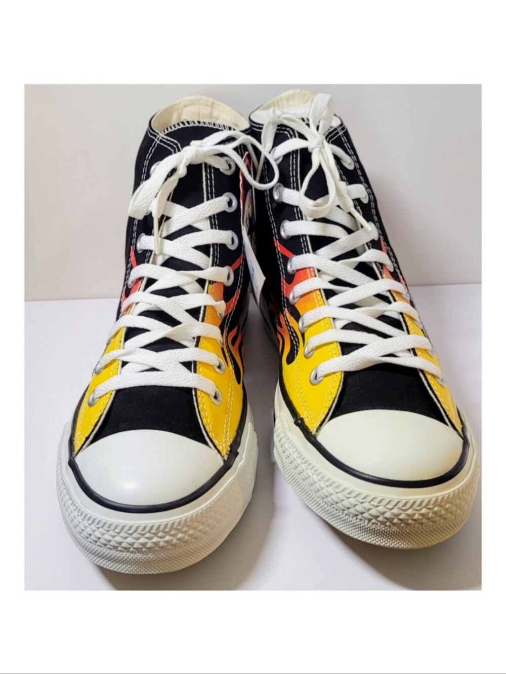 Converse Chuck 70 Hi Top Black Flames Fire Archive Print Men10/Women 12 KMK 0208